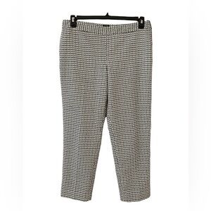 Talbots Petites Chatham dress pants, size 10P, side zip, black & white